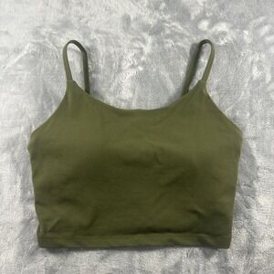 Green seamless crop top